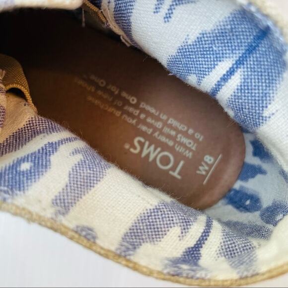 Toms desert wedge booties espadrille wedge lace-up bootie sz 8 - Picture 10 of 11